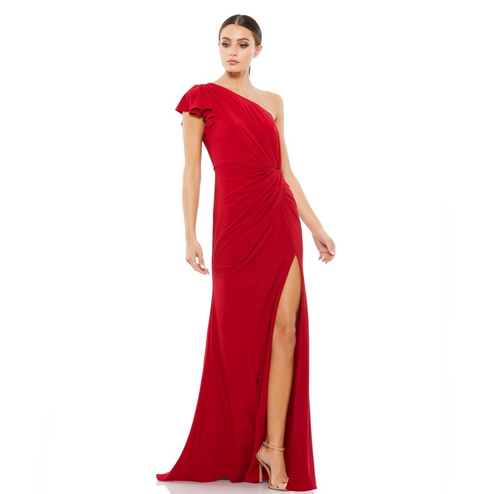 MacDuggal one shoulder gown
